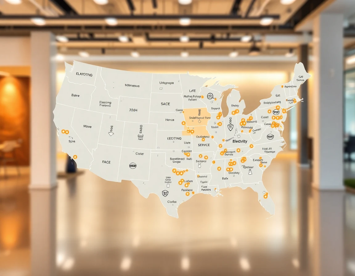 Electrical Service Areas Map